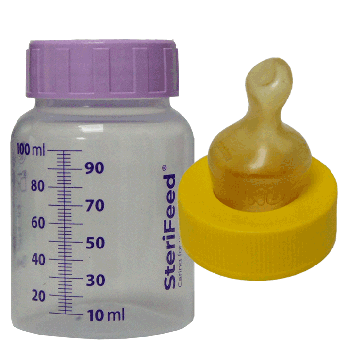 Sterifeed 100 ml Flaschen x 10 Steril + SMA gelbe Nackenfrüchte x 10