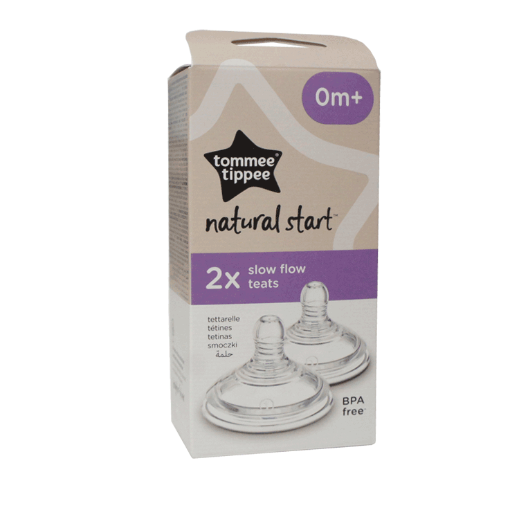 Tommee Tippee Natural Start Silicone Teats x 2 - Débit lent, moyen et rapide