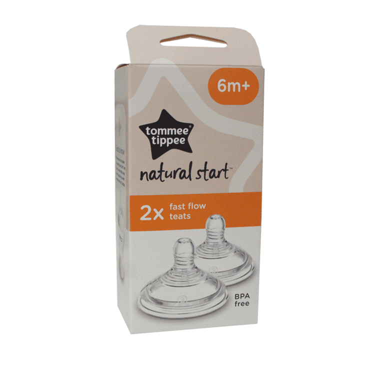 Tommee Tippee Natural Start Silicone Teats x 2 - Débit lent, moyen et rapide