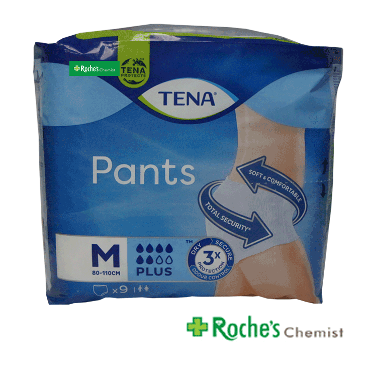 Tena Pants Plus - Extra Absorbant - Culottes d'allaitement avec taille élastiquée - MOYEN - Unisexe