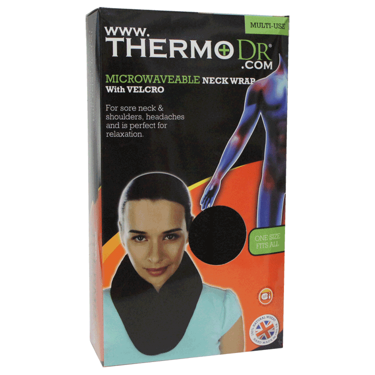 Avvolgimento del collo thermodr con velcro - microonde - riutilizzabile