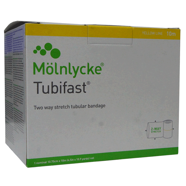 Tubifast 2 -Way Stretch Bandage 10m - gele lijn