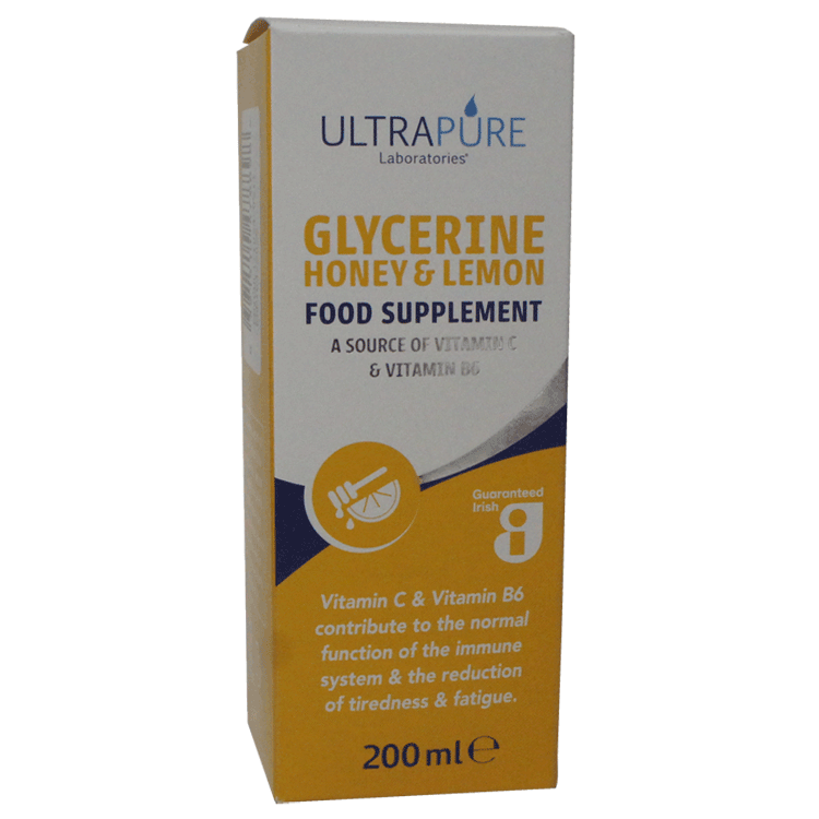 Ultrapure Glycerine Honey and Lemon Syrup 200ml