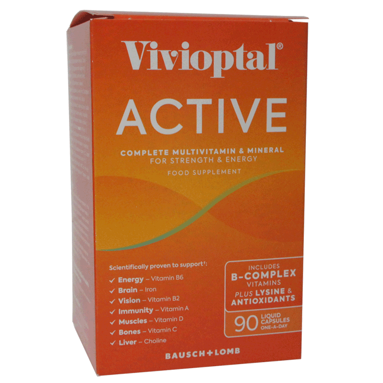 Vivioptal Active Multi-Vitamin Multi-Mineral x 90 Capsules - 3 Month Pack