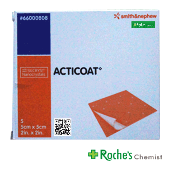 acticoat 5 x 5cm wound dressings roches chemist pharmacy bray local