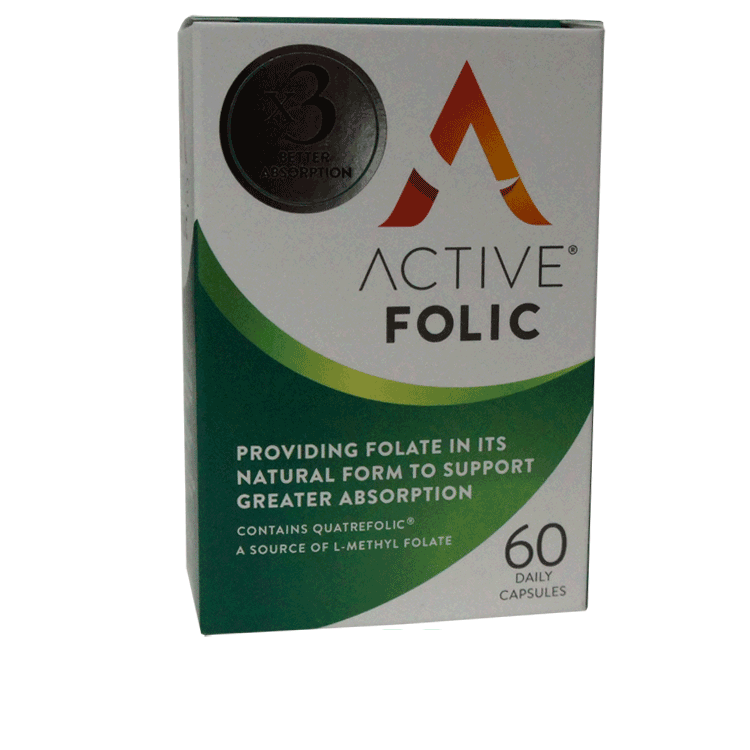 Active Folic 400mcg capsules x 60 - 2 month supply