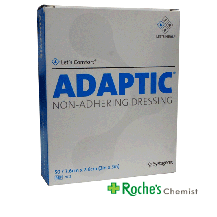 adaptic 7.6 cm x 7.6cm 10 dressing, non adhering non-stick delicate ...