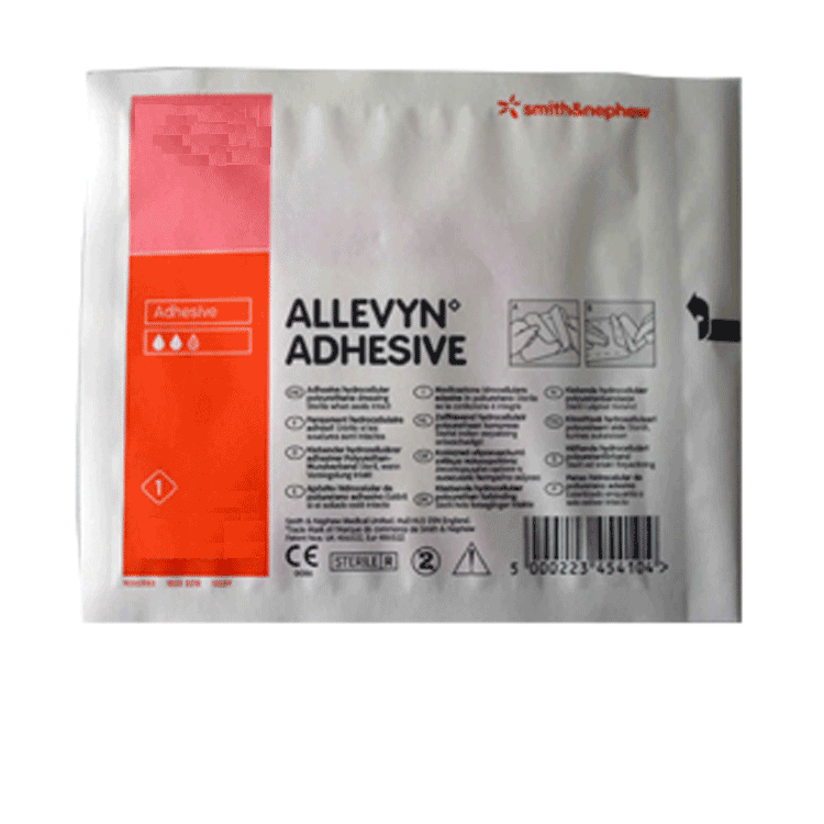 Allevyn Adhesive 10x10cm x 10 - Absorbant Foam Wound Dressing with Adhesive border