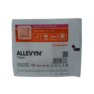 Allevyn Gentle Border 7,5 cm x 7,5 cm x 10 Verbände