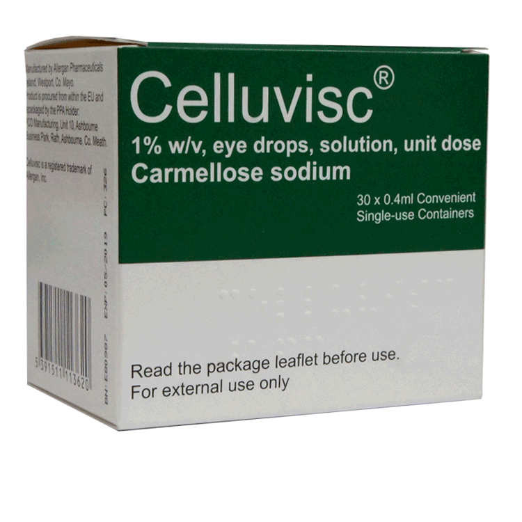 Celluvisc 1% Single use Preservative Free  vials 0.4ml x 60 - Lubricant for dry eyes