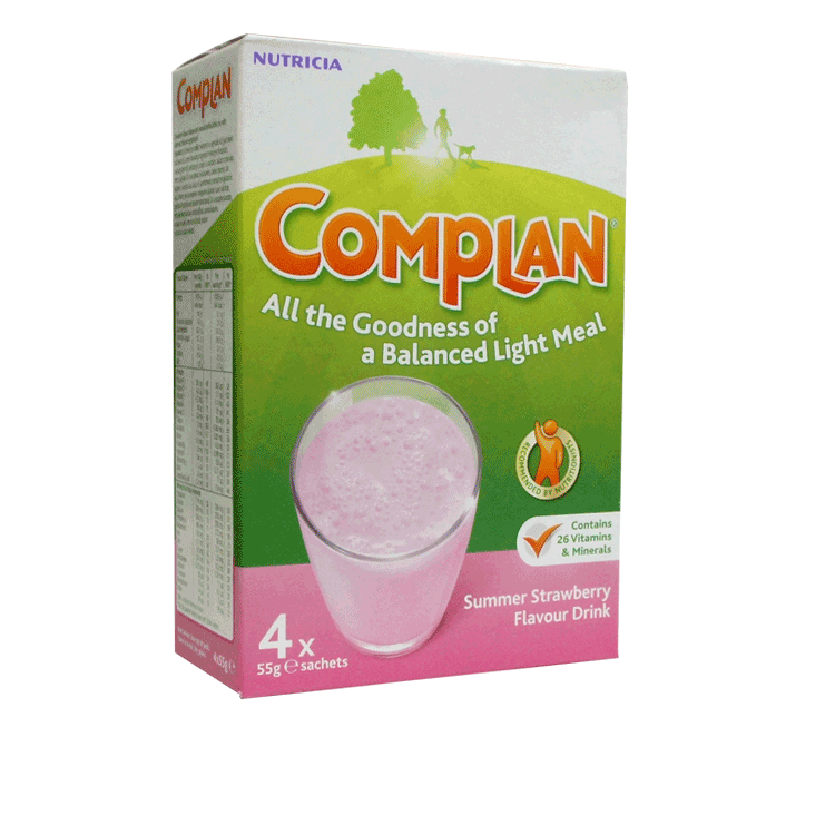 Sachet La Roche Complan Sachets 4 x 55g Flavour Strawberry Vanilla Chocolate – Roche's ...