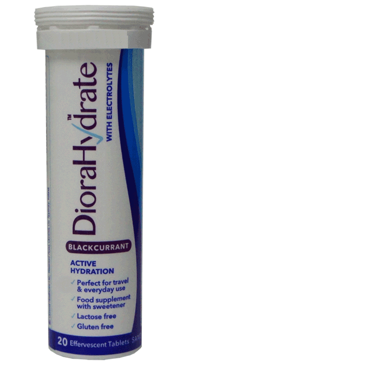 DioraHydrate Effervescent tablets X 20 - With Electrolytes -To replace salts after diarrhoea