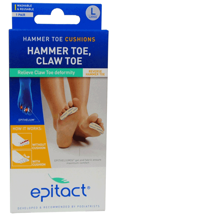 Epitact Hammer Toe Cushions 1 Pair - Large - For reversing hammer toe
