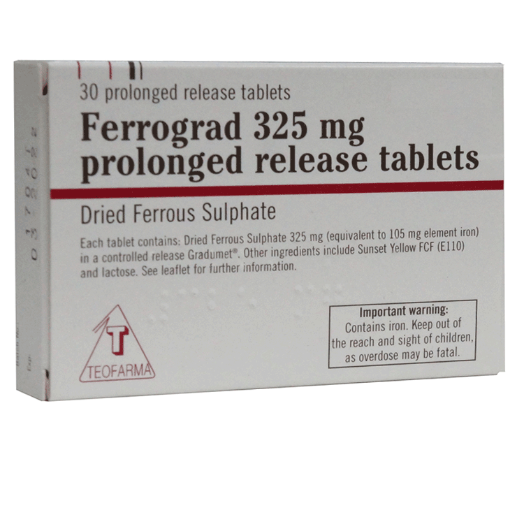 Ferrograd 325mg Iron Tablets x 30