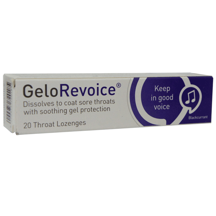 Gelorevoice Throat Lozenges x 20 - Blackcurrant - For reviving sore throats