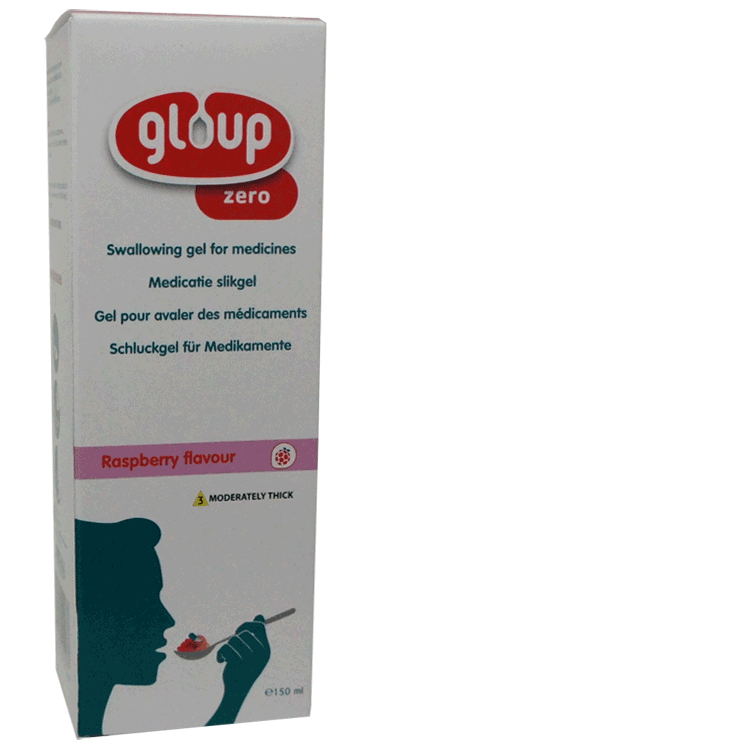 Gloup Zero Swallowing Gel 150ml - Raspberry Flavour