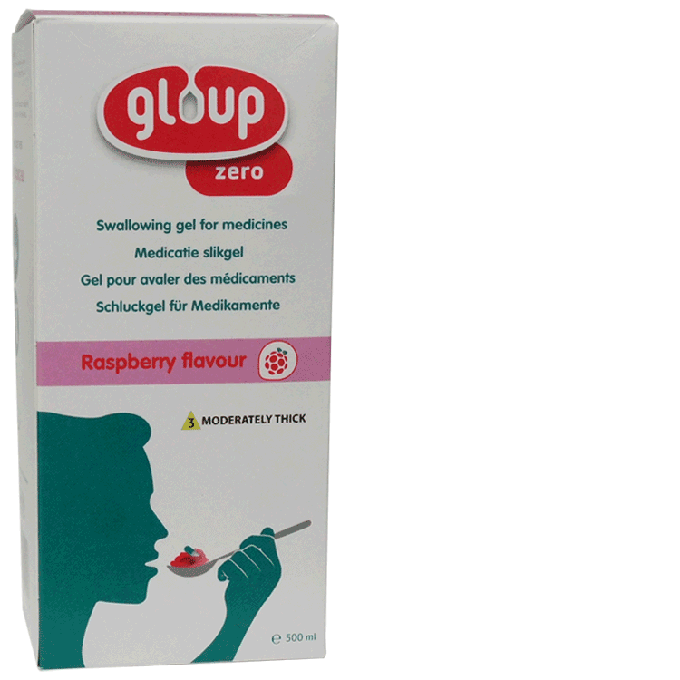 Gloup Zero Swallowing Gel 500ml - Raspberry Flavour