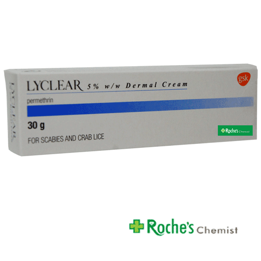 lyclear dermal cream 30g treatment scabies crab lice permethrin roches ...
