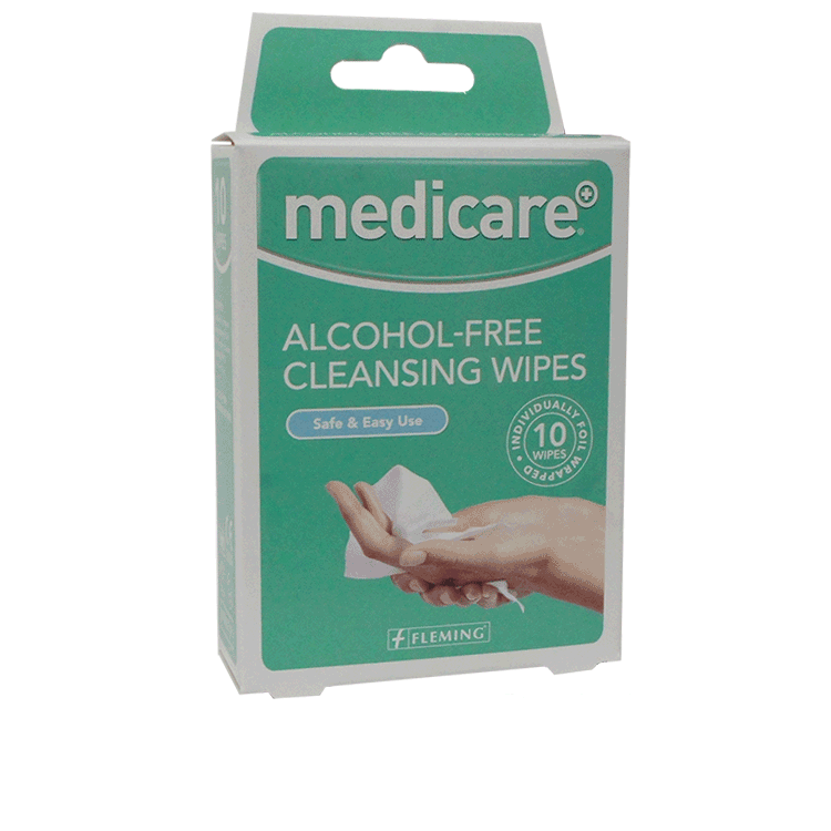 Lingettes nettoyantes sans alcool Medicare x 10 - Stériles
