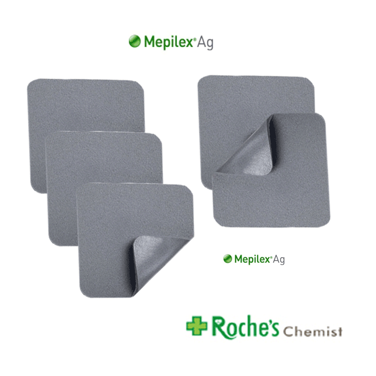 Mepilex Ag ( Silver ) 10cm x 10cm x 5 absorbant foam dressings for