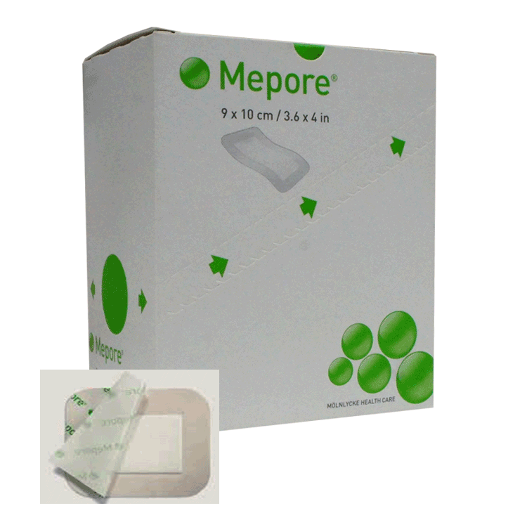 Mepore 9xm x 10 cm Adesivo non adesivo con bordo adesivo x 5