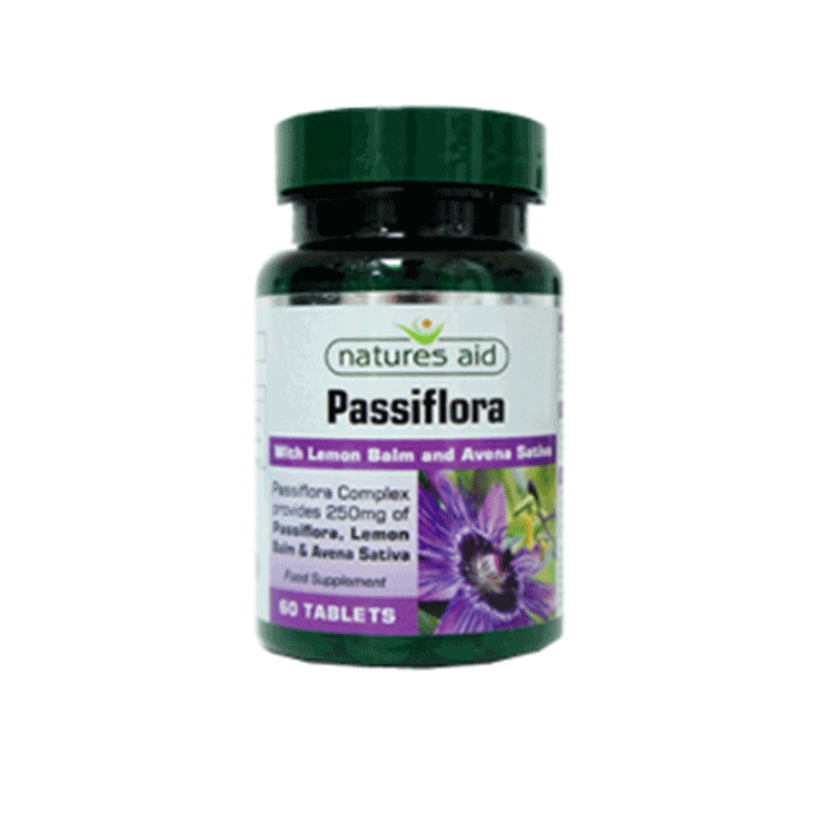 Natures Aid Passiflora 60 tablets for insomnia / sleeplessness