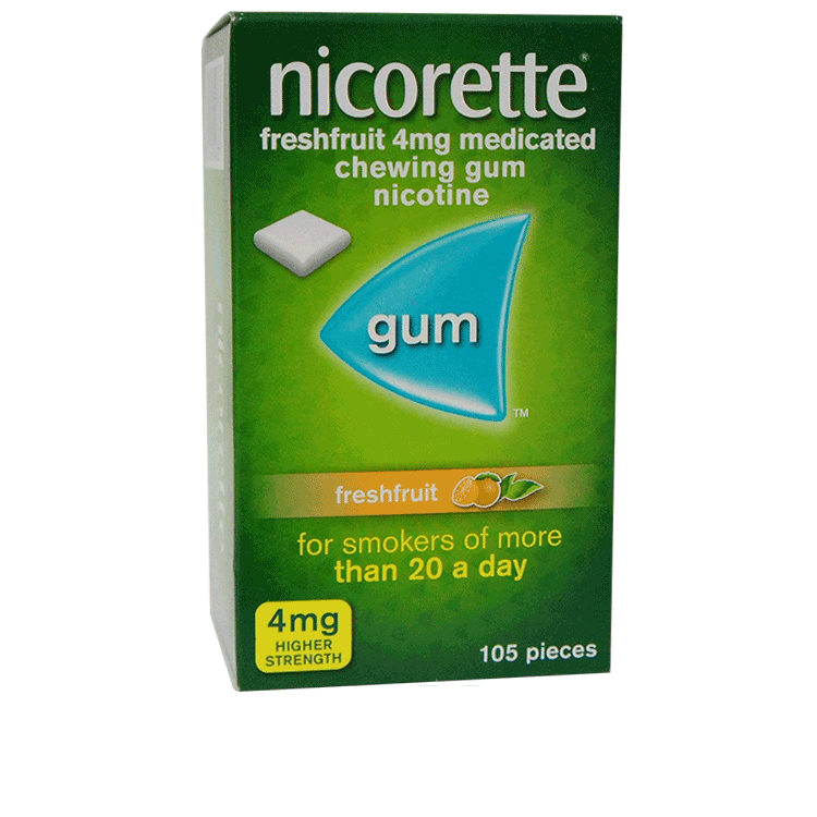 Nicorette Gum 4mg 105 pieces - Freshfruit Flavour