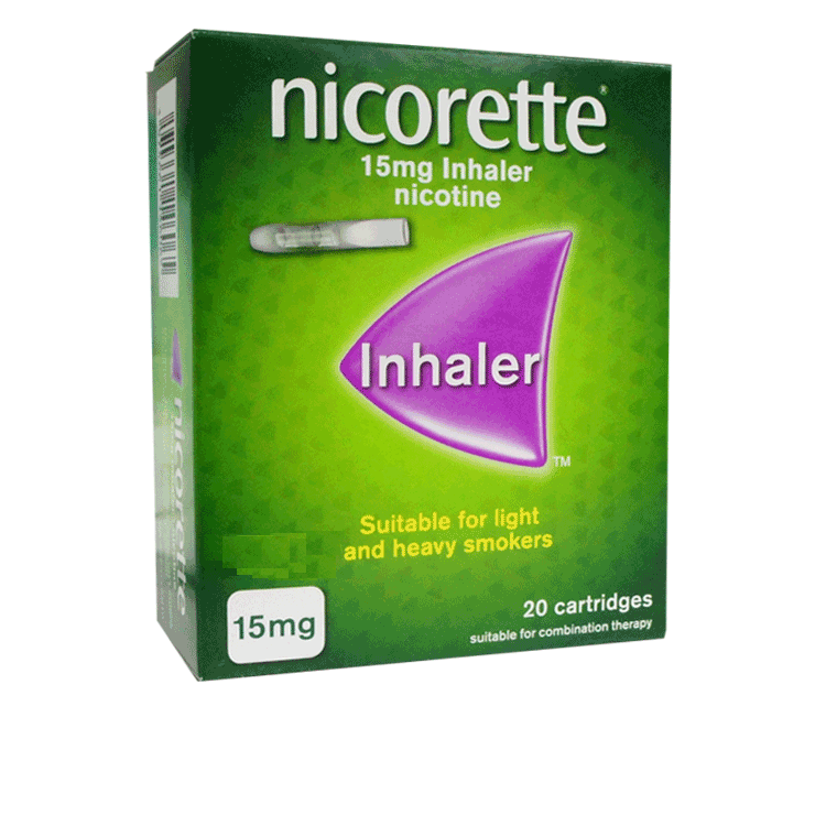 Nicorette Nicotine Inhaler 15mg  -  Mouthpiece and 20 refill cartridges