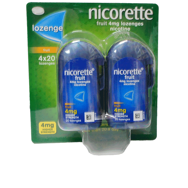Nicorette Fruit Nicotine Lozenges 4mg  x 80