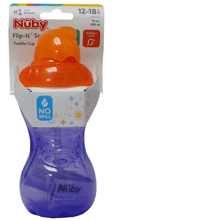 Nuby Flip it Straw Todder Cup 300ml