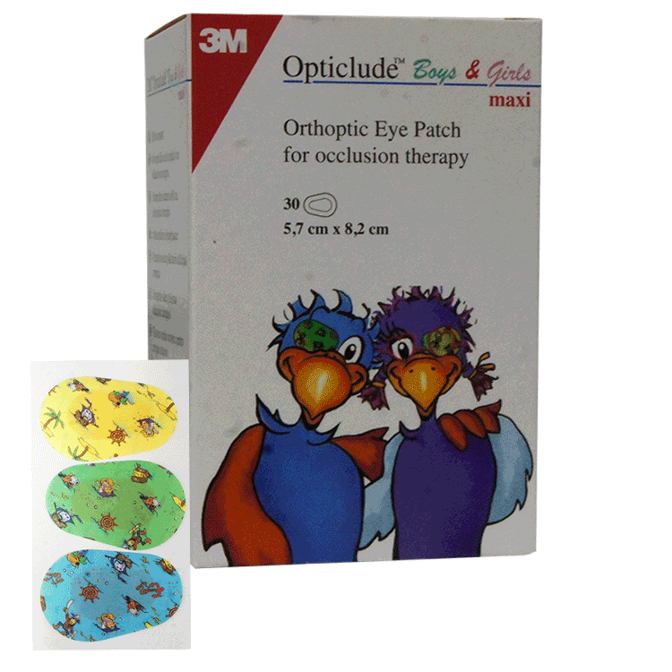 Opticlude Boys and Girls Self Adhesive Eye Patch x 30 - Maxi