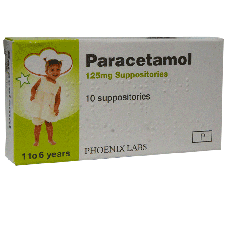 Suppositoires de paracétamol 125 mg x 10 - Pour enfants
