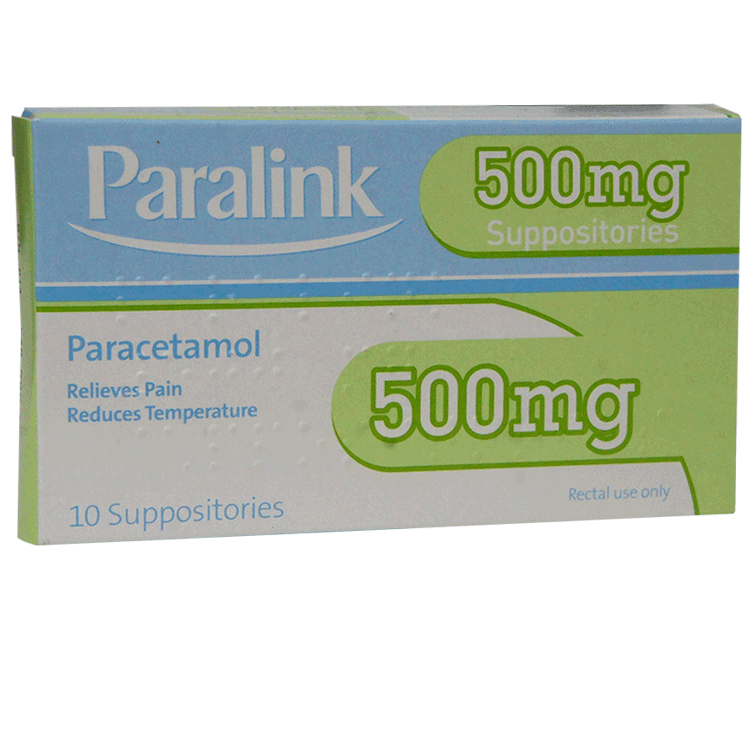 Paralink Paracétamol 500 mg suppositoires x 10 - Pour adultes