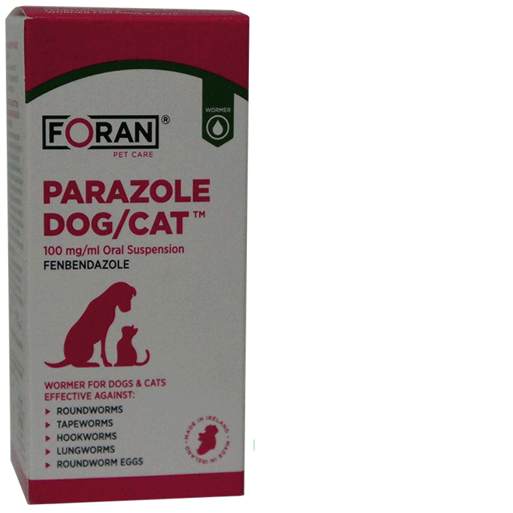 Parazole Dog / Cat Wormer Suspension 100ml - To treat most common types of worm