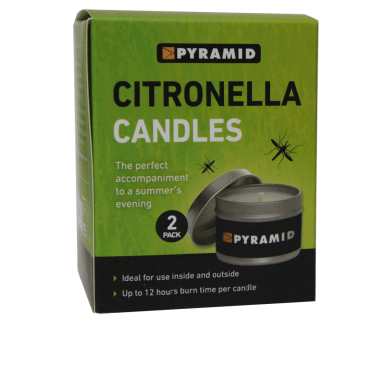 Bougies Pyramide à la Citronnelle x 2