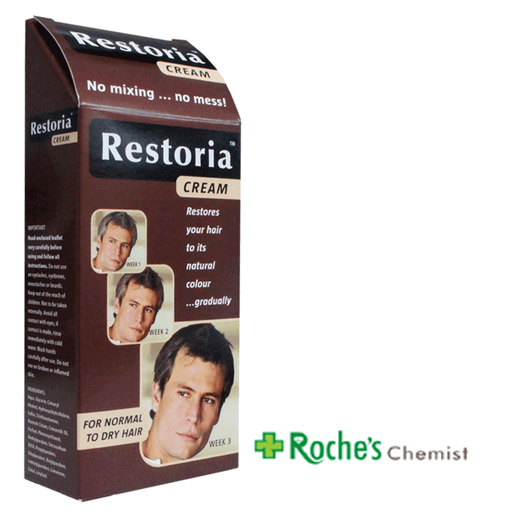 Restoria restoria creme 100ml for men hair colour color grey roches chemist bray ...