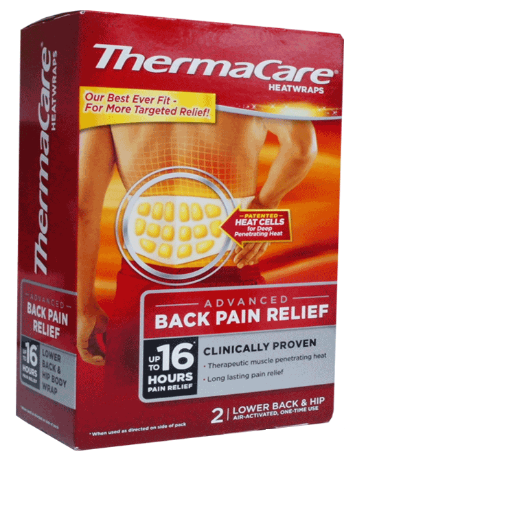 Thermacare Lower Back and Hip Heatwraps x 2 for Pain