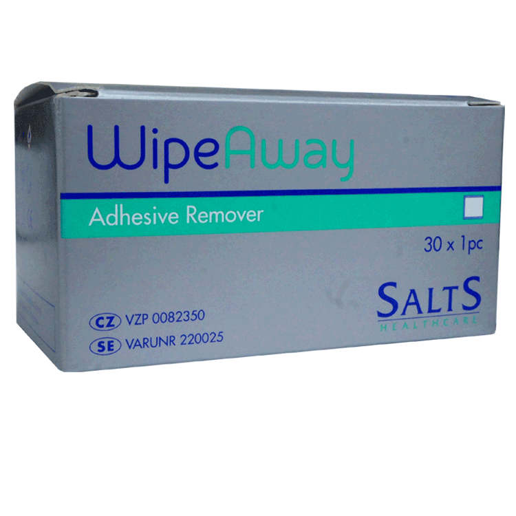 WipeAway Adhesive Remover Wipes x 30 sachets by Salts