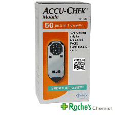 Accu-Chek Mobile x 50 - Blood glucose testing strips for diabetes