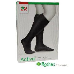 Activa Compression Hosiery Class 2 Below Knee - Closed Toe - Black Colour -4 Sizes

