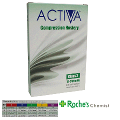 Activa Compression Hosiery Class 2 Below Knee - Open Toe - Sand Colour - 5 sizes