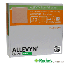 Allevyn Classic 5cm x 5cm - No Adhesive Border x 10 dressings