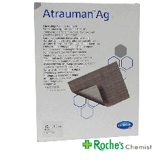 Atrauman Ag ( Silver ) Non Adherent Anti-microbial Dressing 10cm x 10cm -  10 dressings for infected wounds