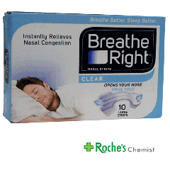 Breathe Right 10 Large Clear Strips for snoring