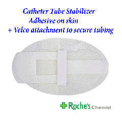 Urinary Catheter Stabilisation-Device x 1 - Robust Adhesive Pad with Velcro Attachment