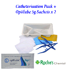 Catheterisation Pack with 2 x Optilube 5g Sachets
