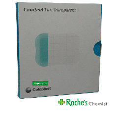 Comfeel Plus TRANSPARENT Hydrocolloid Dressings 5cm x 7cm x 10 pieces Code: 33530