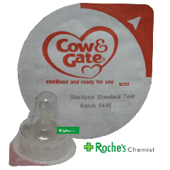 Cow and Gate Standard Teat x 48 - Sterile - Fits Ready to Feed 70ml and 90ml bottles