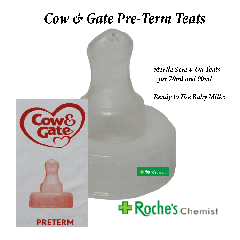 Cow and Gate Pre-Term Bottle Teats x 24 - Fits all 70ml and 90 Ready to Use Bottles