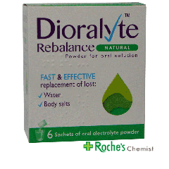 Dioralyte Rebalance Sachets Natural X 6 after diarrhoea
